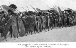 Zande: guerrieri schierati
