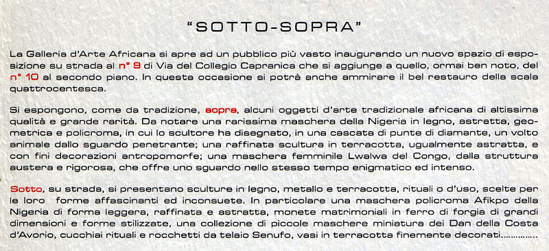 INVITO : Sopra e Sotto