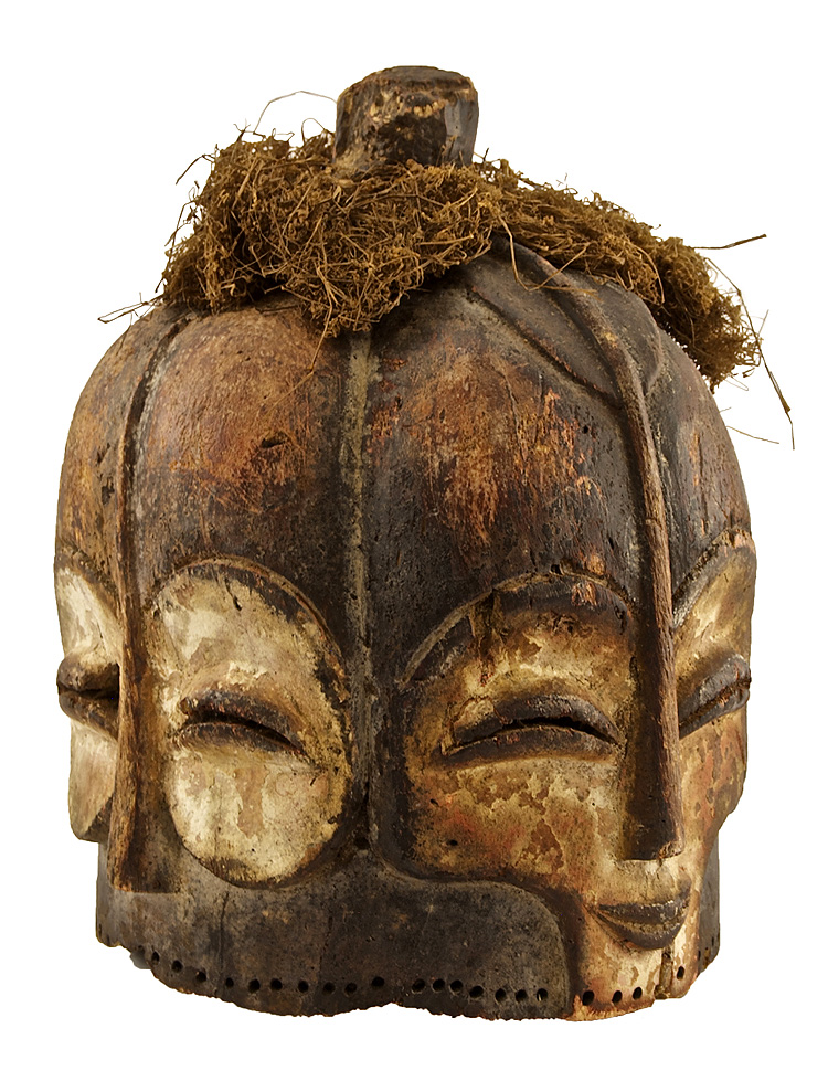 KWELE - Gabon - Maschera Casco a 4 facce