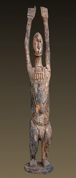 DOGON (Mali): grande statua rituale "Nommo" - Collezione Marcello Lattari