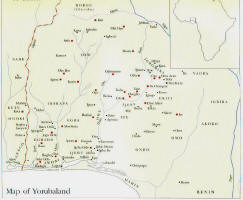 I principali insediamenti nel territorio Yoruba - Nigeria