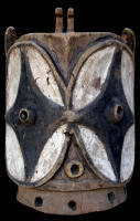 Maschera casco Janus  "Alunga" o "Kalunga" o "Echwaboka" - BEMBE (WA-BEMBE): Regione del Kivu, D. R. Congo