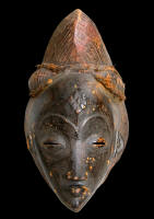 Maschera facciale  " Mukudji nera " - Shira/Punu/Lumbo: Gabon
