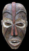 Maschera facciale  " Ndunga "  -  WOYO (KONGO): D. R. Congo (Regione del Lower Zaire) / Cabinda (Angola)
