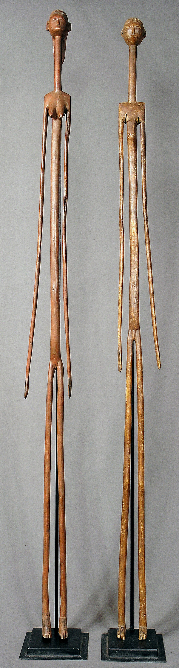 NYAMWEZI: coppia di figure. h cm 188 e 191