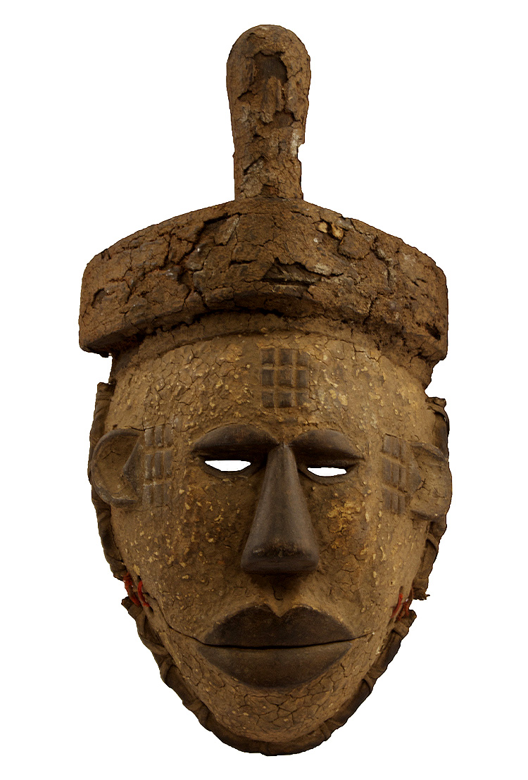 OGONI - Nigeria Sud-Est - Maschera facciale con mandibola mobile per il rituale della fertilità durante la raccolta dell'igname